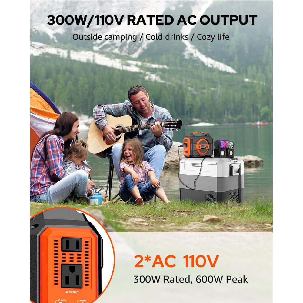 300W Portable Solar Generator  - Outdoor Power Bank With Ac Outlet のレビューと価格