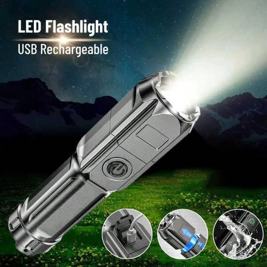High Power Camping Flashlight  - Outdoor Power Usb のレビューと価格