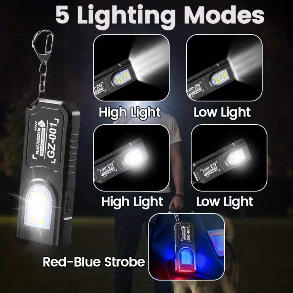 Mini COB LED Keychain Flashlig - Outdoor Power Usb のレビューと価格