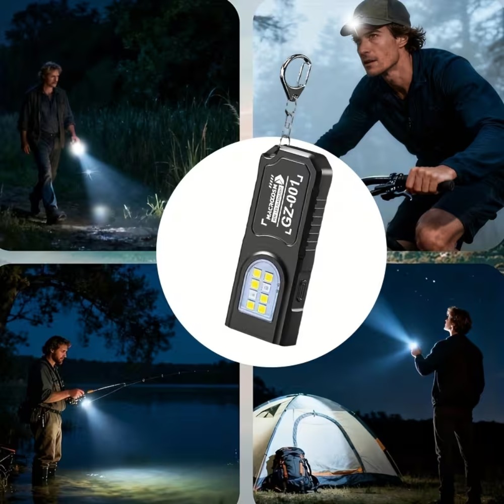 Mini COB LED Keychain Flashlig - Outdoor Power Usb のレビューと価格
